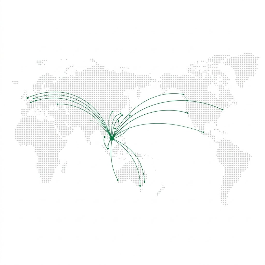 World Map Connections